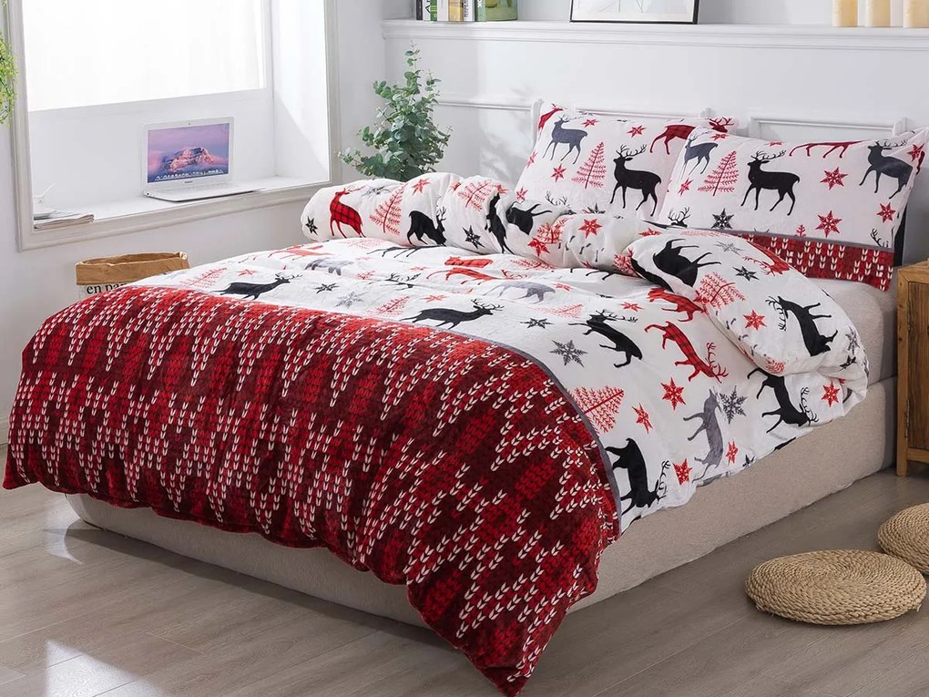 XPOSE® Francúzske mikroplyšové obliečky LYANA Exclusive - červené