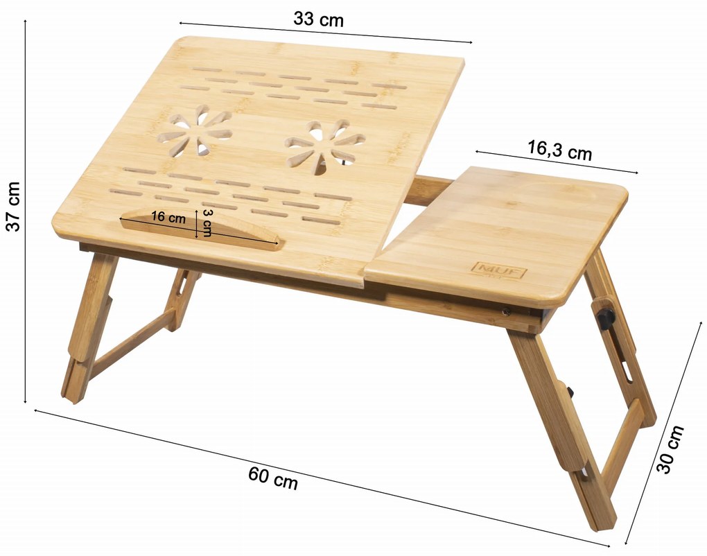 Bambusový stolík pod notebook GION M