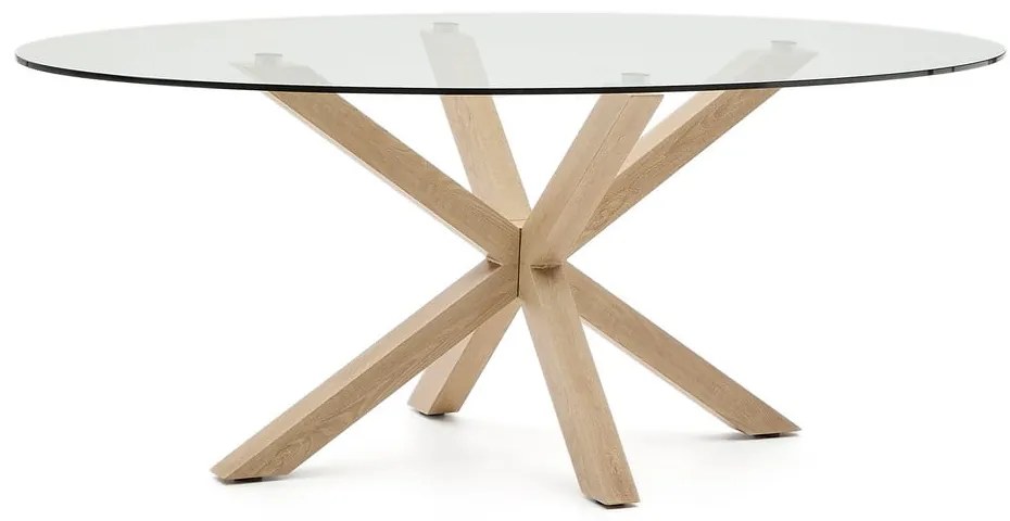 Jedálenský stôl so sklenenou doskou 100x200 cm Argo – Kave Home