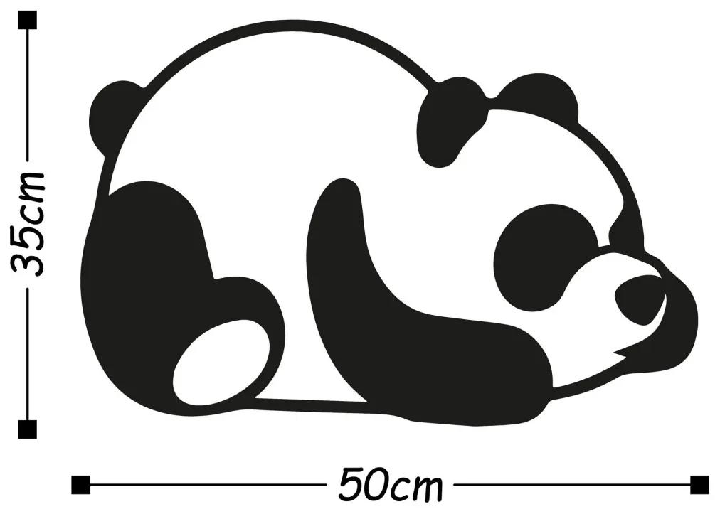 Nástěnná kovová dekorace PANDA černá