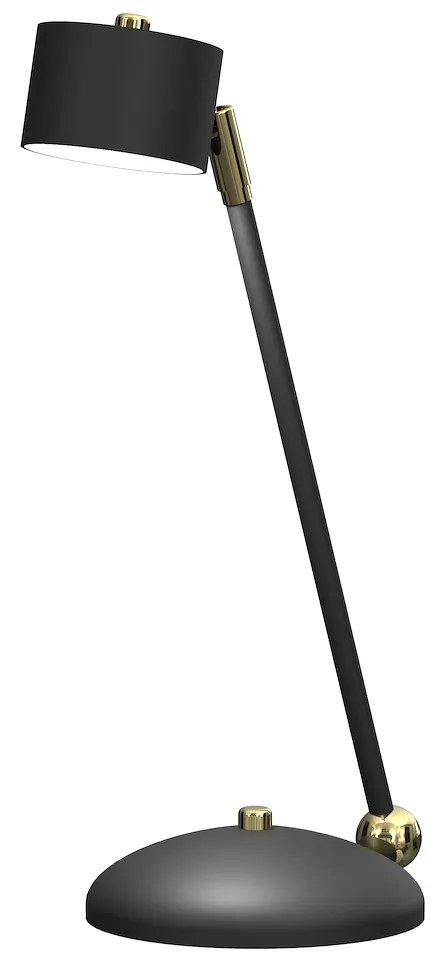 Stolná lampa Arena, 1x čierne kovové tienidlo, b/g