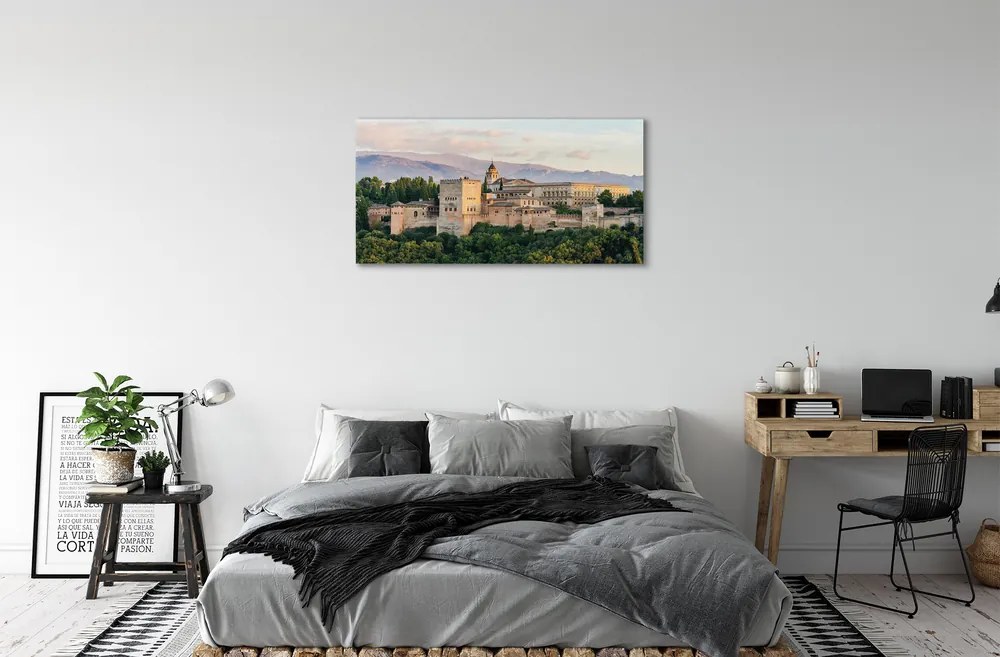 Obraz na plátne Španielsko Castle horský les 120x60 cm