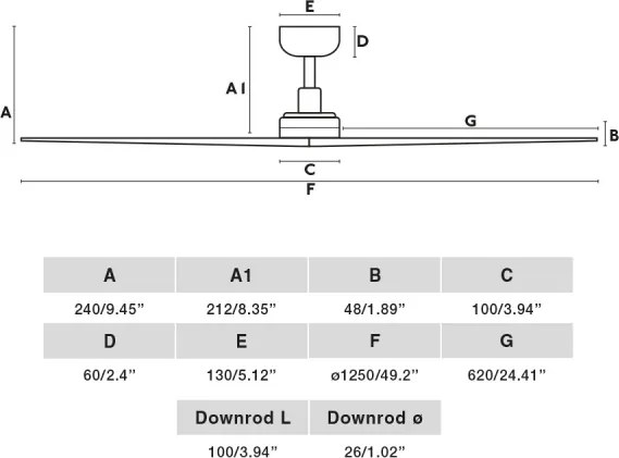 FARO 34280 - Stropný ventilátor KLIM M borovica/biela pr. 125 cm+dálkové ovládanie