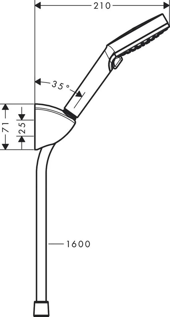 Hansgrohe Vernis Blend, sprchový set 100 Vario s hadicou 1600 mm, chrómová, HAN-26273000