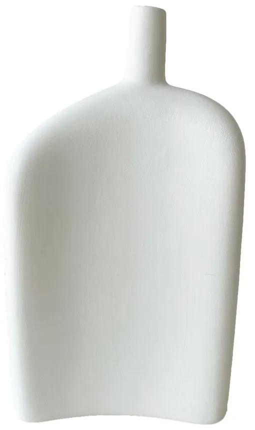 Biela plochá keramická váza Rulina Celery