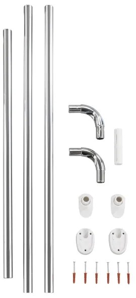 WENKO 19218100 - Tyč UNIVERSAL 2,5x2,5 cm chróm/biela