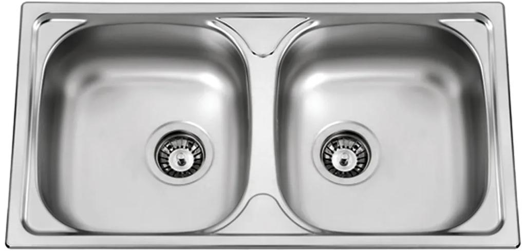 Nerezový drez Sinks OKIO 780 DUO V matný
