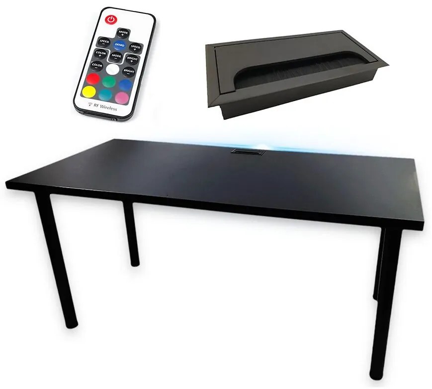 Písací Stôl Top Čierna 120x60x2,8 Model 2