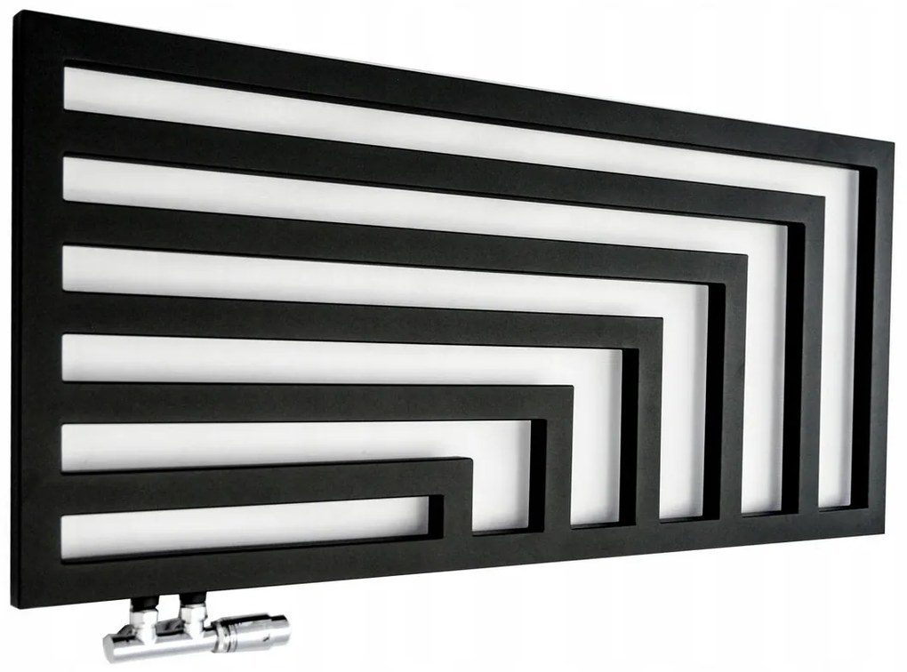Regnis Kreon Zenit, vykurovacie teleso 1000x550 mm, 541W, čierna matná, KZ100/55/PD/PG/BLACK