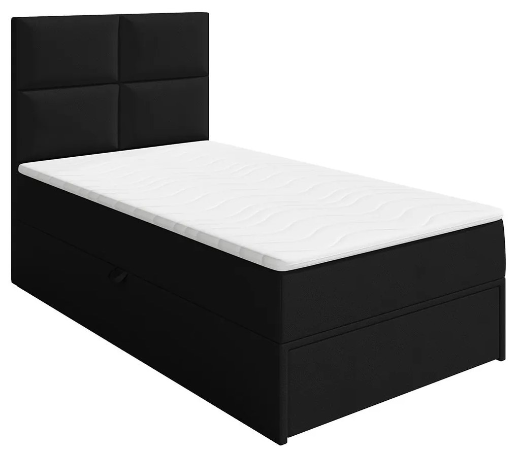 Kontinentálna posteľ Hudson Lux 1, Strana: ľavá, Rozmer postele: 90x200 cm, Farby: ekokoža Soft 011