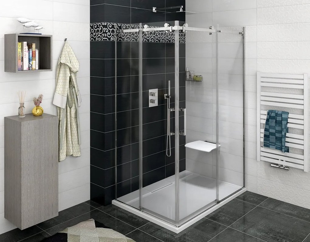 Gelco Gelco, DRAGON obdĺžniková sprchová zástena 900x1100mm L/P varianta,rohový vstup, GD4290GD4211