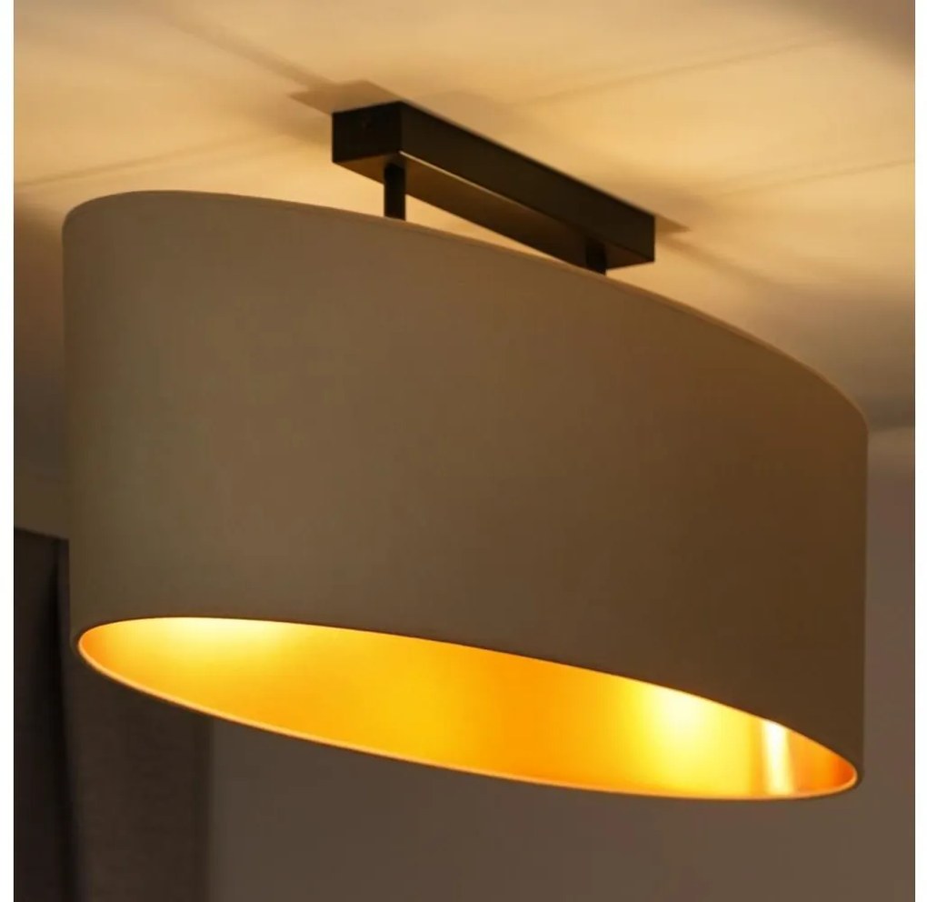 Duolla - Prisadený luster OVAL VEGAN 2xE27/15W/230V krémová