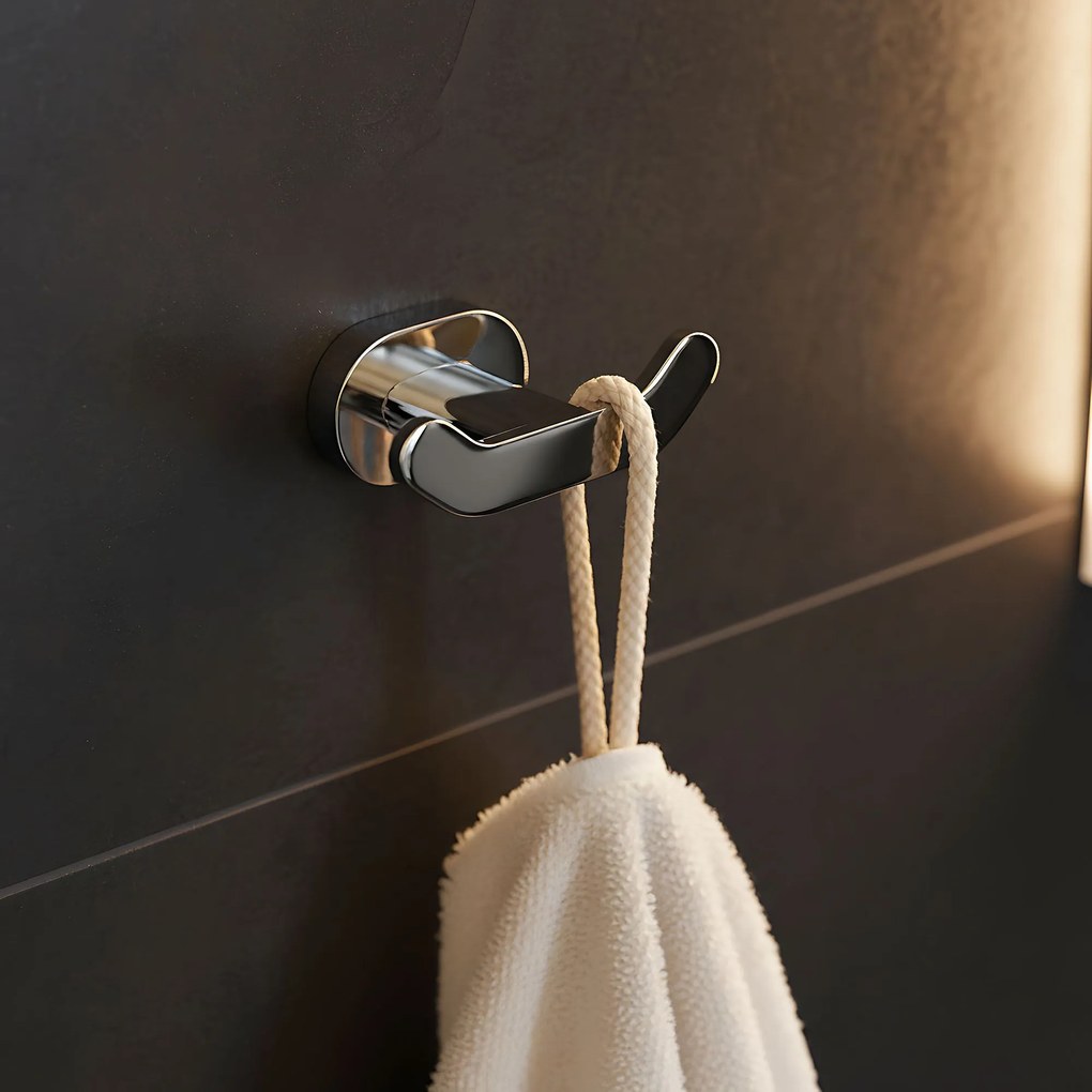 Rea Til, 2-háčik na uteráky, chrómová, REA-88022