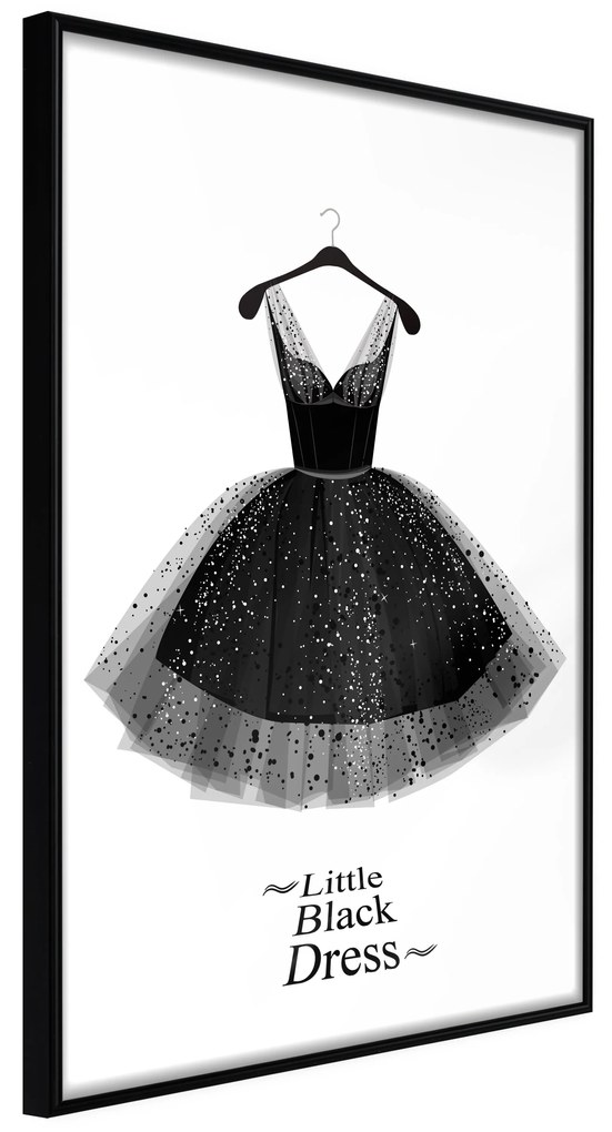 Artgeist Plagát - Little Black Dress [Poster] Veľkosť: 30x45, Verzia: Čierny rám s passe-partout