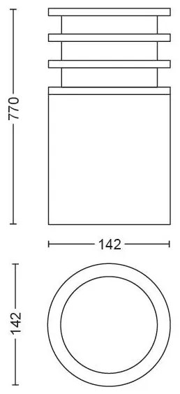 Philips 17403/93/P0 - LED Stmievateľná lampa Hue LUCCA 1xE27/9,5W/230V IP44