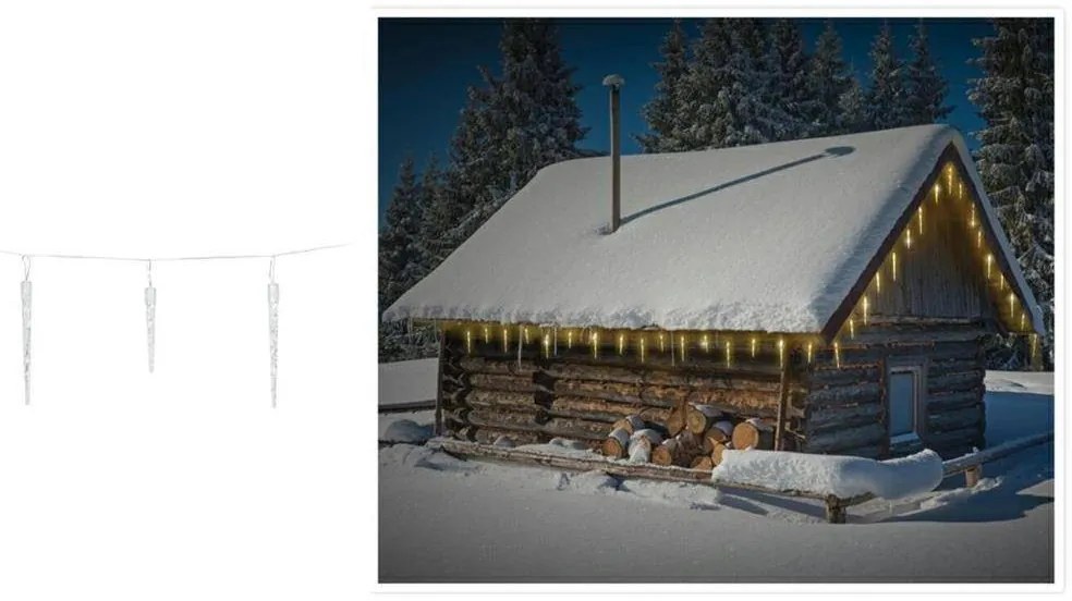 Vánoční světelný LED řetěz Icicle II 690 cm teplá bílá