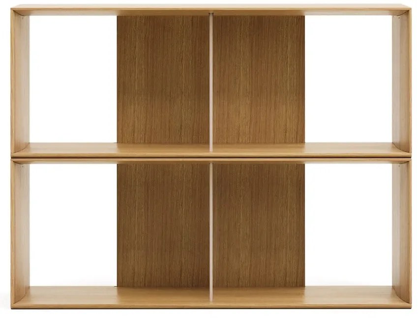Modulárny policový systém v dekore duba v prírodnej farbe 2 ks 101x76 cm Litto – Kave Home