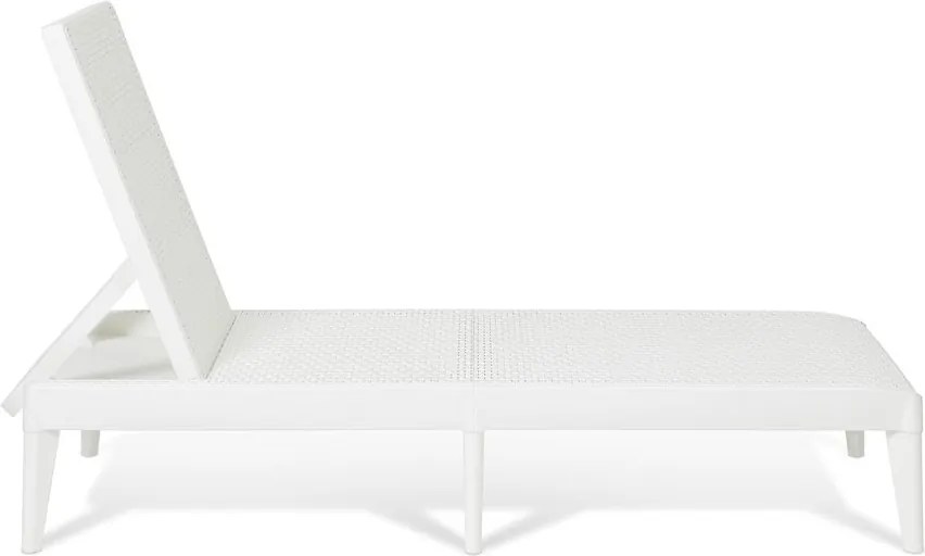 Plastové záhradné lehátko NUMANA, biele