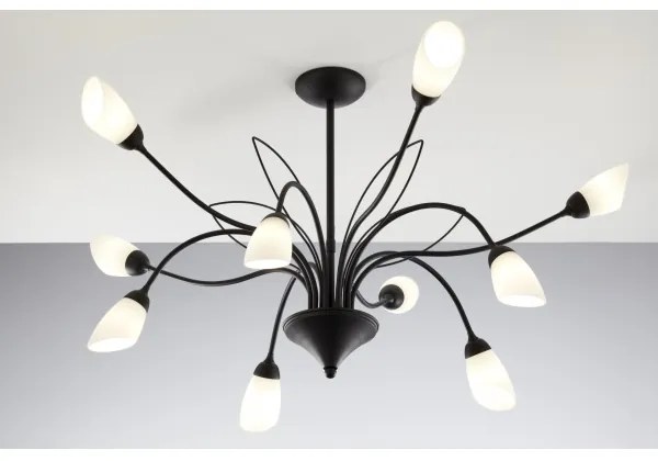 Jupiter 2056 - Luster na tyči GLORIOSA 10xG9/14W/230V čierna