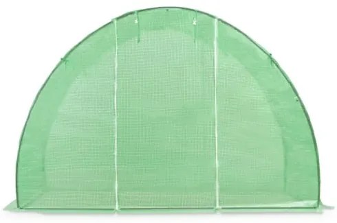 vidaXL Skleník s oceľovými základmi 4,5 m² 300x150x200 cm-