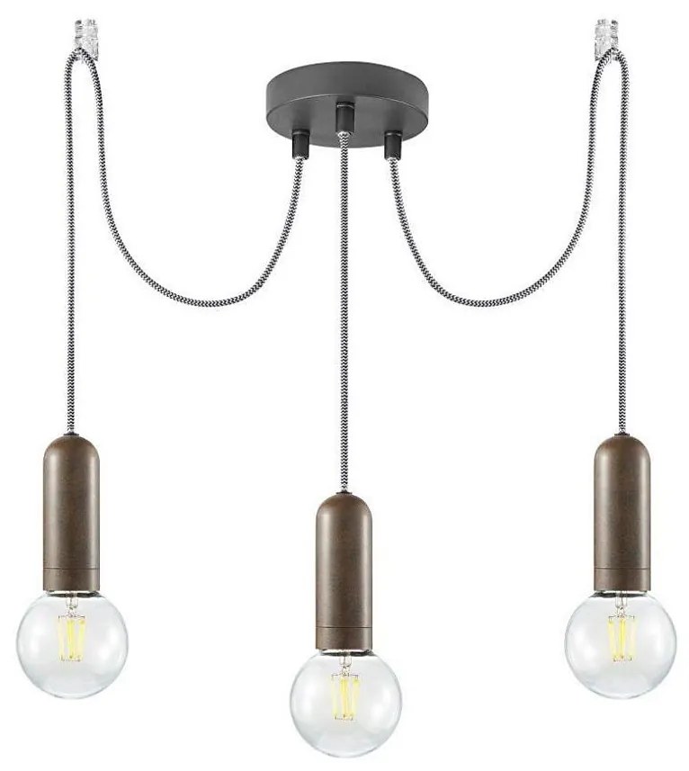 Leuchten Direkt 14776-48 - Luster na lanku TURN ME 3xE27/60W/230V pavúk