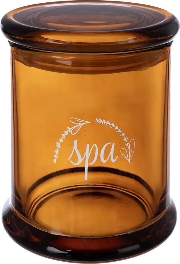 Orion Sklenená hnedá dóza na vatové tyčinky SPA, 330ml