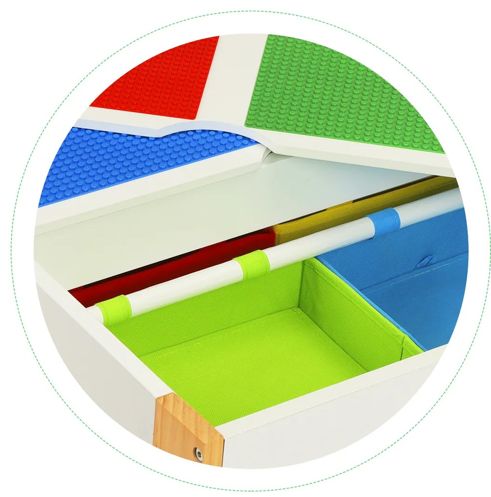 EcoToys Drevená zostava detského nábytku - stôl + 2 stoličky