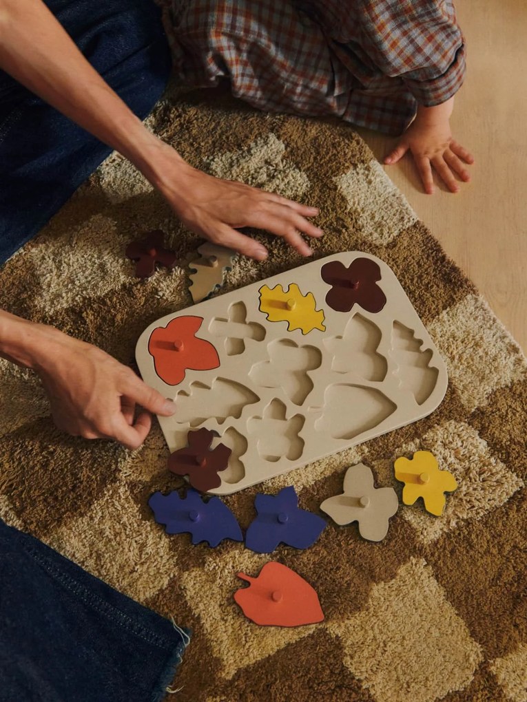 Ferm Living Detské drevené puzzle Poesie