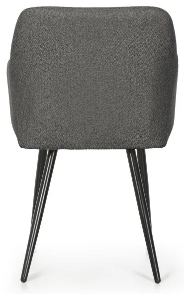 Sada dvoch jedálenských stoličiek LUXANO grafitové / čierne nohy (2 ks)