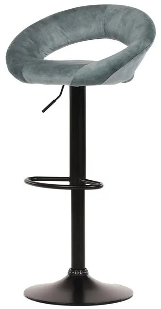 Autronic BONTEC Barová stolička, modrá, látka, AUB-822 BLUE4 Farba: Šedá