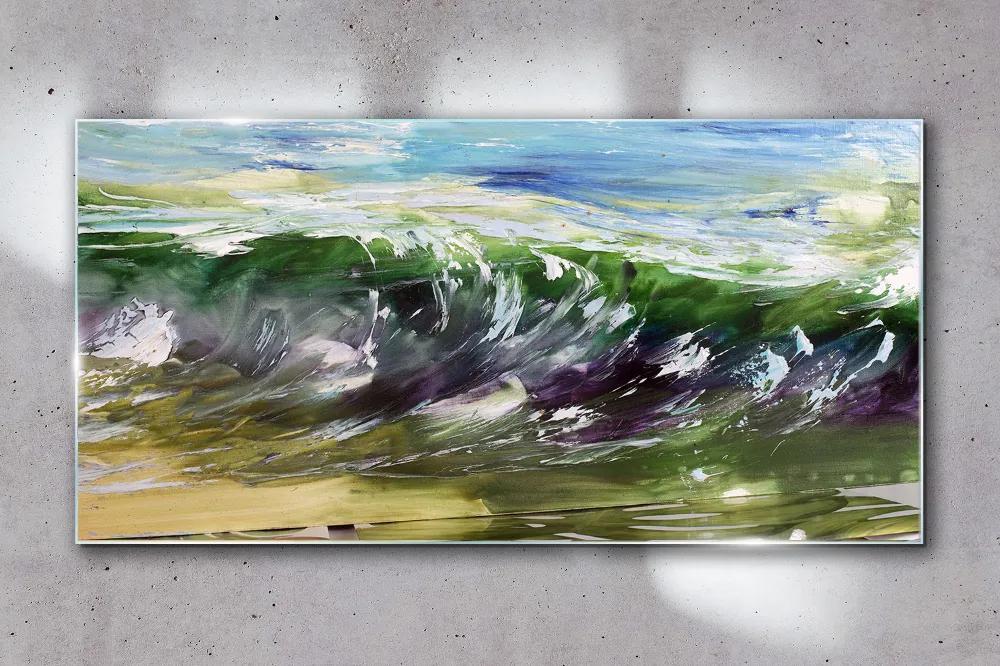 Skleneny obraz Abstrakcie morské vlny