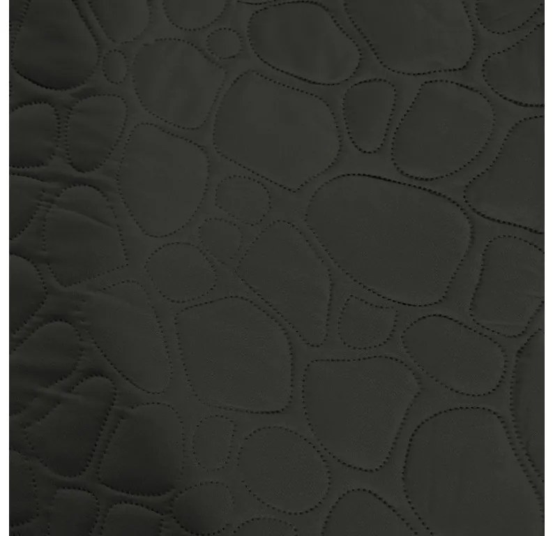 Tmavo sivý prehoz na posteľ so vzorom STONE Rozmer: 200 x 220 cm