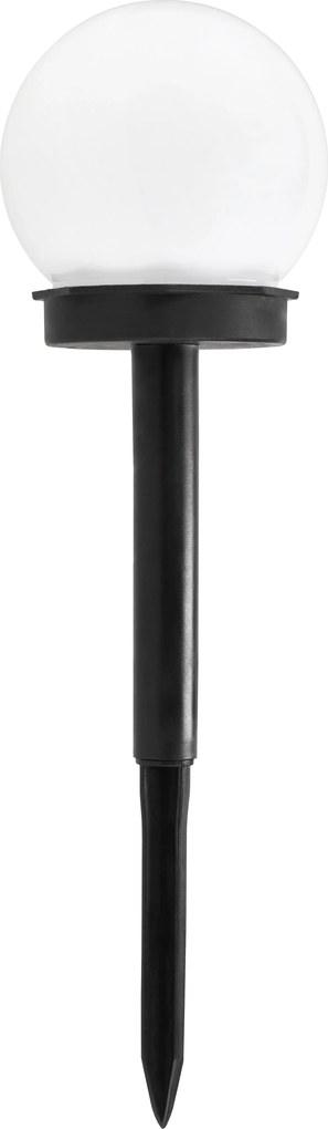 SADA 4 solárnych záhradných lámp, LED, BIELA, 10 cm, vodotesná, IP44