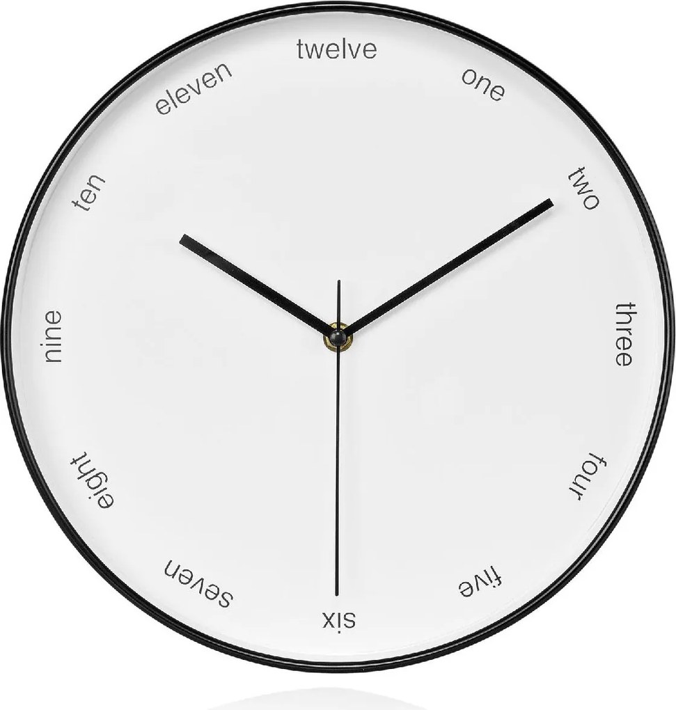 Moderné nástenné hodiny ANDREA HOUSE (30,5 cm.) čierne/biele X67196