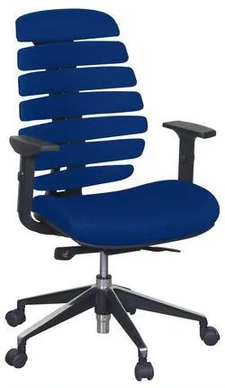 Kancelárska stolička Dory, látka, čierna/modrá