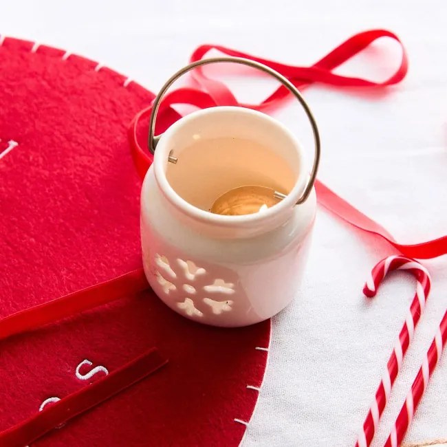 Lampáš LANERN biely so snehovou vločkou 709555