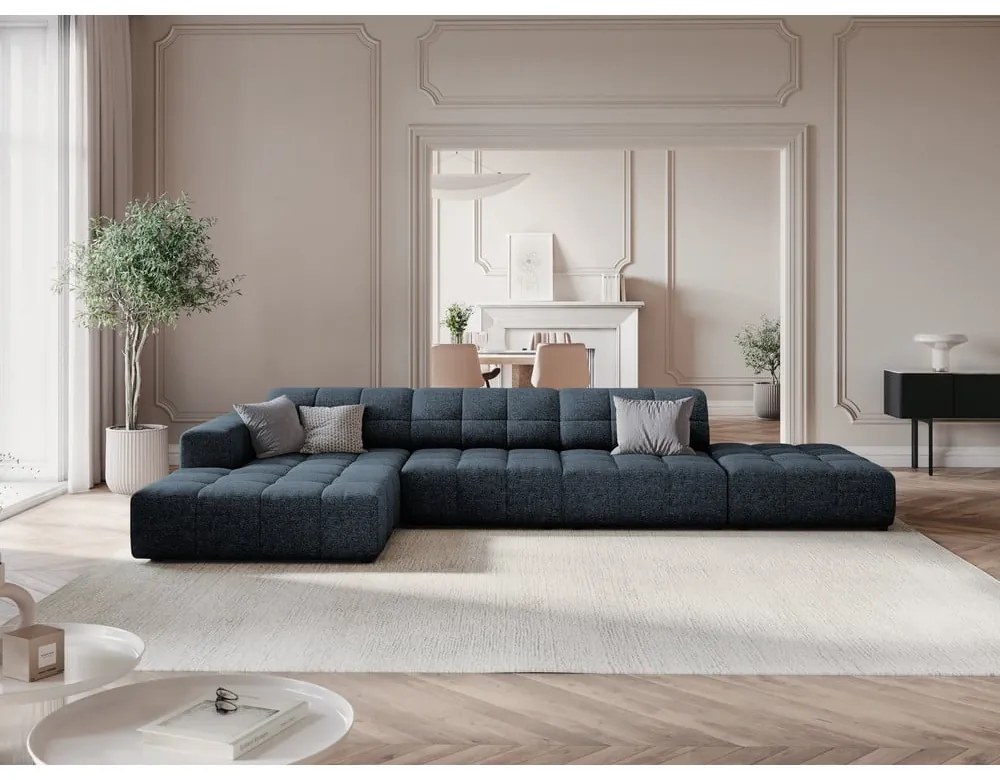 Modrá rohová pohovka (ľavý roh) Chicago – Cosmopolitan Design
