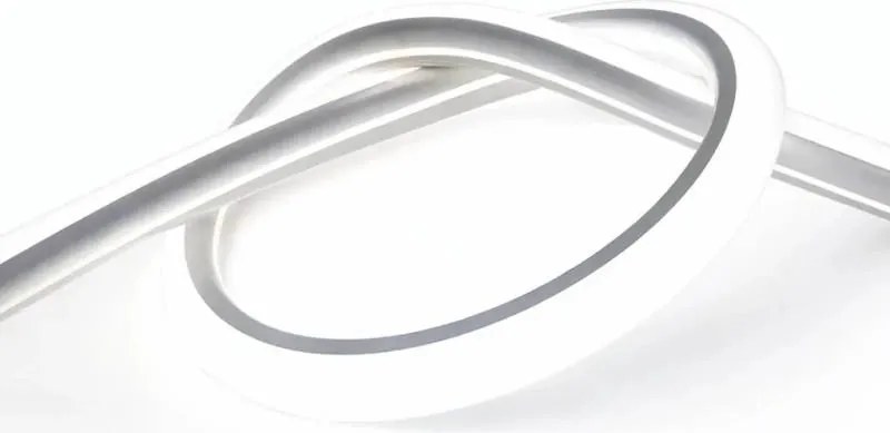 DECOLED Easy Fix LED neónová vonkajšia hadica 1 m ľadovo biela, D-TYP jednostranná IP67, kovová