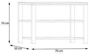 Štvorcový konferenčný stolík