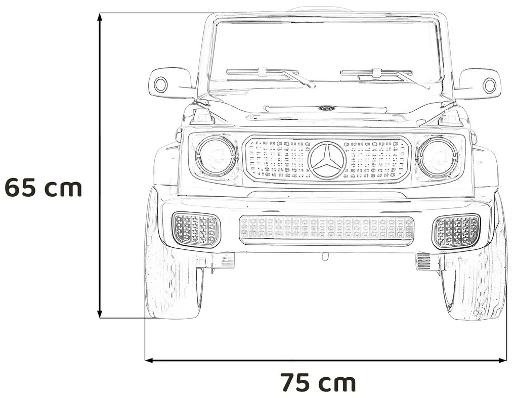 Detské autíčko s elektrickým pohonom 4x4 Mercedes Benz EQG - čierne