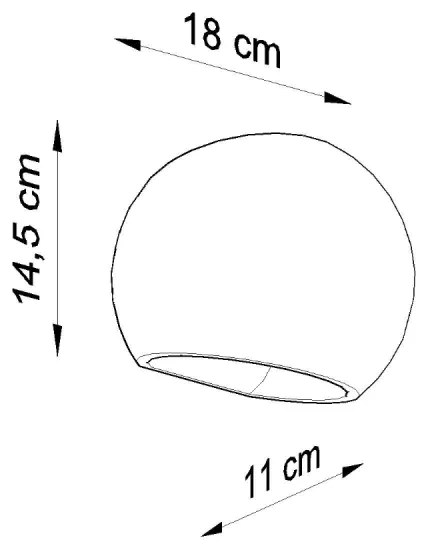 GLOBE Nástenné keramické svetlo, biela SL.0032 - Sollux