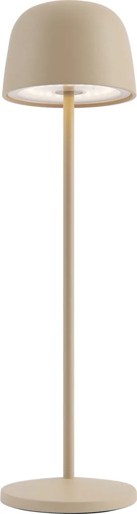 Stolná lampa béžová vrátane LED nabíjateľná s nabíjacou stanicou IP65 - Raika