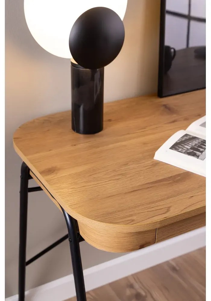 Písací stôl Blueton 120 cm dub divoký/čierny