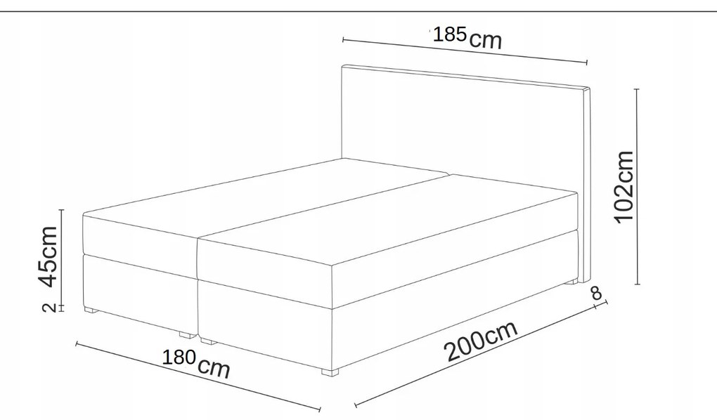 Kontinentálna posteľ 180 cm Karen Comfort (béžová) (s matracom a úložným priestorom). Vlastná spoľahlivá doprava až k Vám domov. 1056013