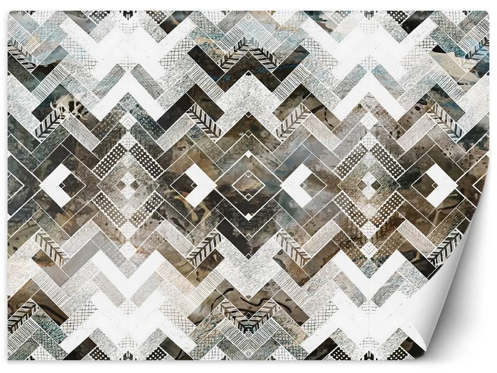 Gario Fototapeta Geometrický vzor rybia kosť Materiál: Vliesová, Rozmery: 150 x 105 cm