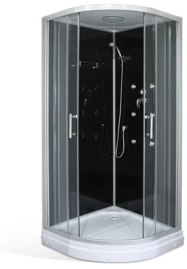 Roltechnik Hydromasážny sprchový box BONDY BLACK /900 90 cm 90 cm