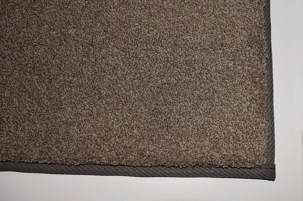 Lano, Kusový koberec Supersoft s bordurou 420 hnedý, 60x100, hnedá, chodba / predsieň