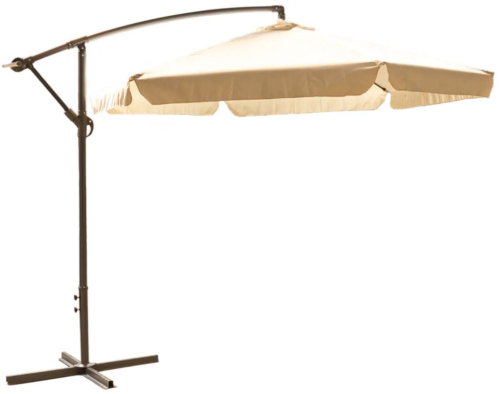 Funfit Záhradný slnečník skladací 350cm Cream