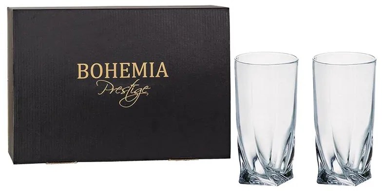 BOHEMIA PRESTIGE QUADRO POHÁR NA VODU 350 ML SADA 6 KS