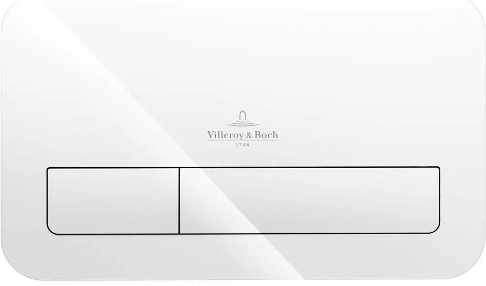 VILLEROY &amp; BOCH ViConnect M200 ovládacie tlačítko dvojčinné, bezpečnostné sklo, Glossy White, 922400RE